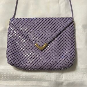 Purple costume pocketbook 8 1/2 x 7 with metal strap